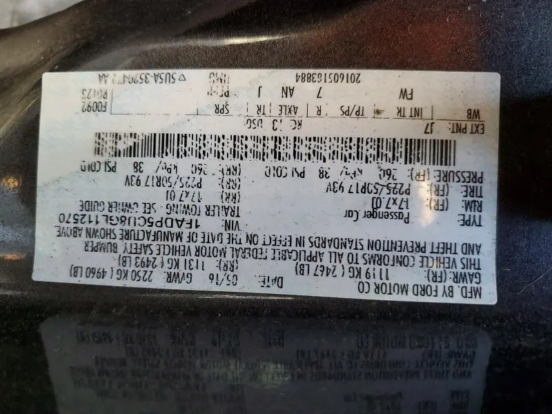 2016 FORD C-MAX PREMIUM SEL  