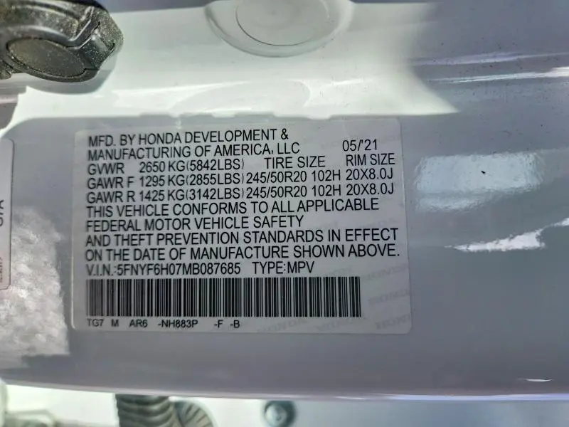 2021 HONDA PILOT ELITE  