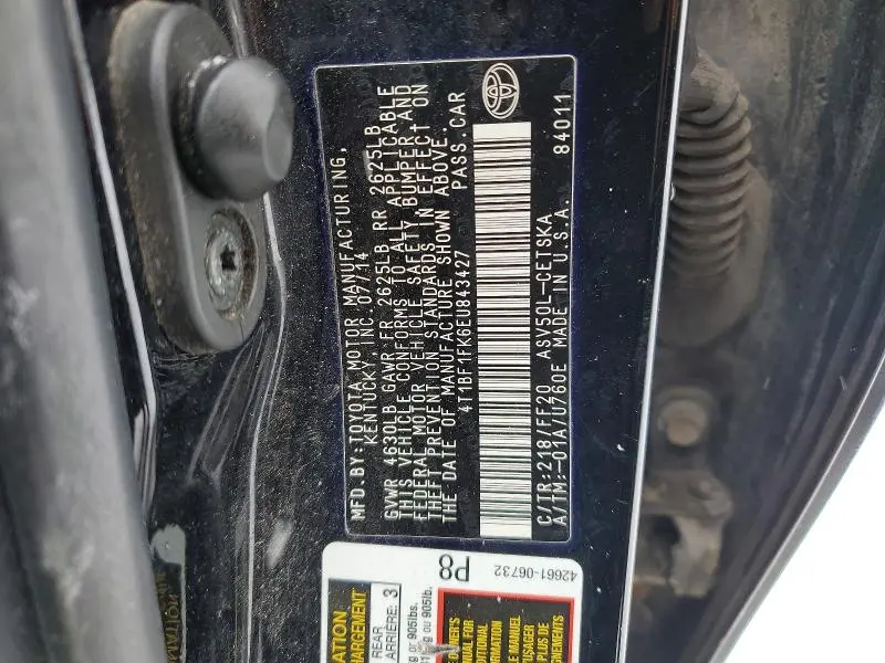 2014 TOYOTA CAMRY SE SPORT  