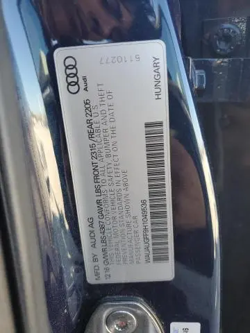 2017 AUDI A3 PREMIUM  