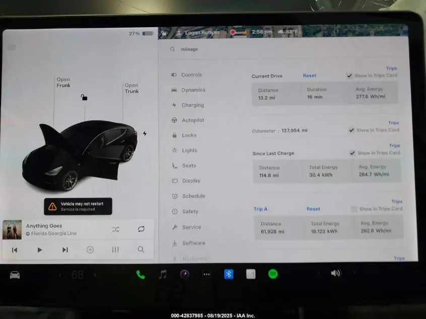 2019 TESLA MODEL 3 LONG RANGE/PERFORMANCE