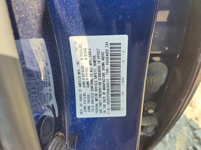 2017 HONDA ACCORD EXL  