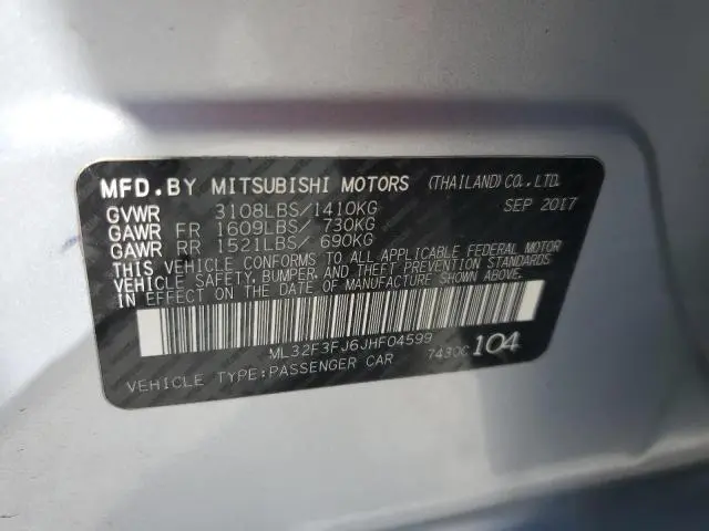 2018 MITSUBISHI MIRAGE G4 ES  