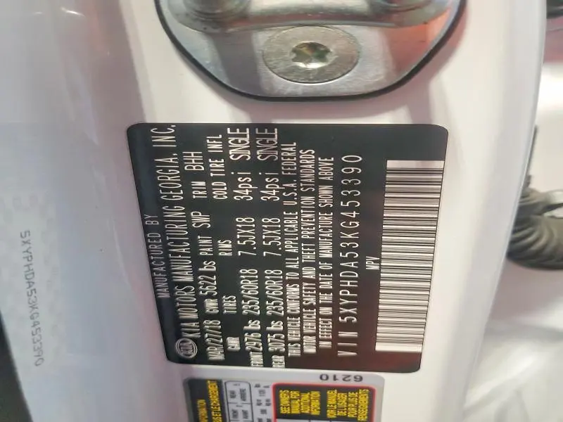 2019 KIA SORENTO EX V6  