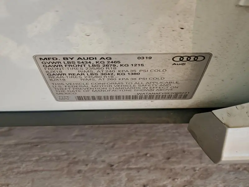 2019 AUDI Q5 PREMIUM  