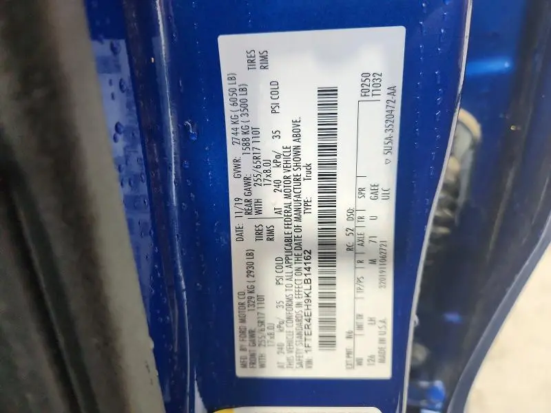 2019 FORD RANGER XL  