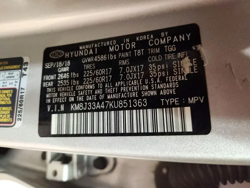 2019 HYUNDAI TUCSON VALUE  