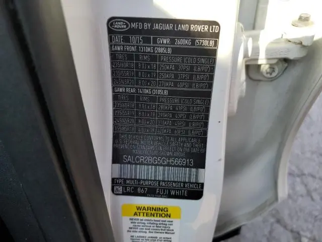 2016 LAND ROVER DISCOVERY SPORT HSE  