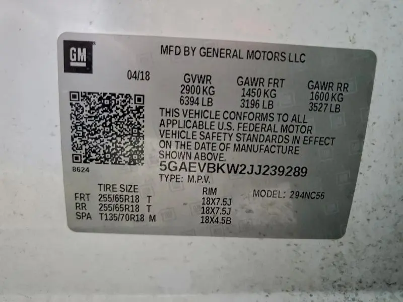 2018 BUICK ENCLAVE PREMIUM  