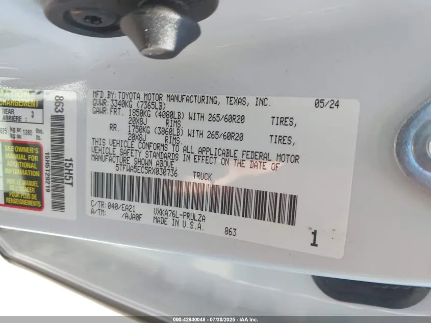 2024 TOYOTA TUNDRA LIMITED 4WD