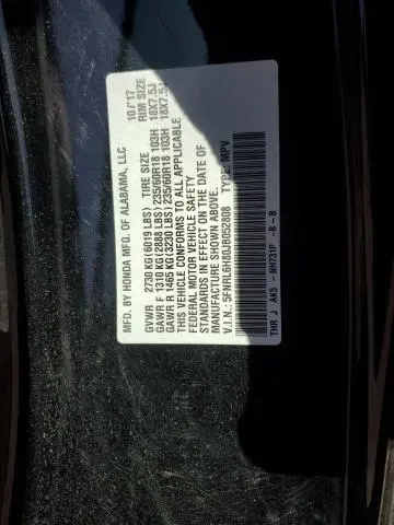 2018 HONDA ODYSSEY TOURING  