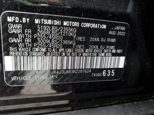 2022 MITSUBISHI OUTLANDER SE  