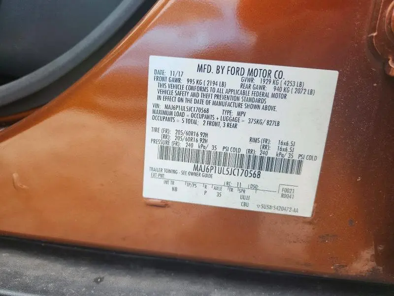 2018 FORD ECOSPORT SE  