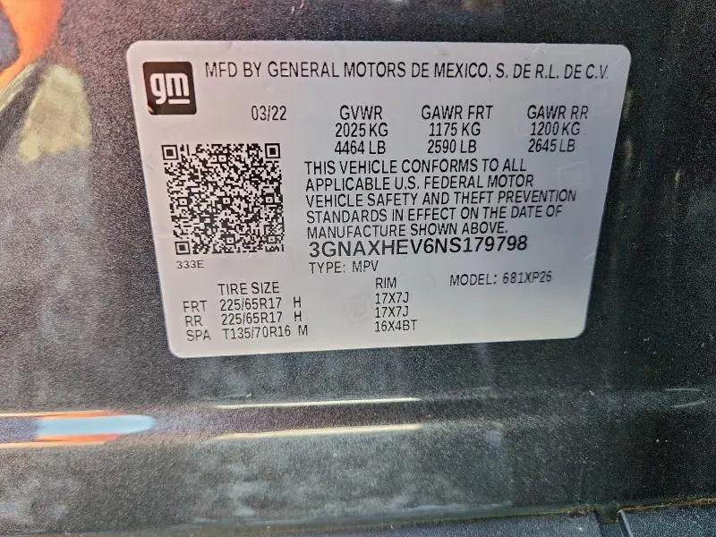 2022 CHEVROLET EQUINOX LS  