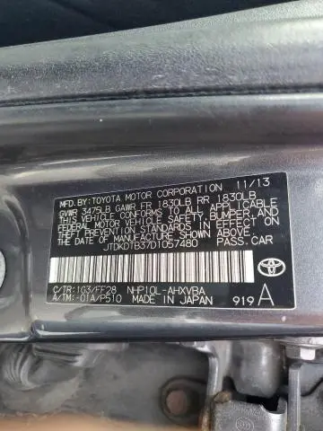 2013 TOYOTA PRIUS C   
