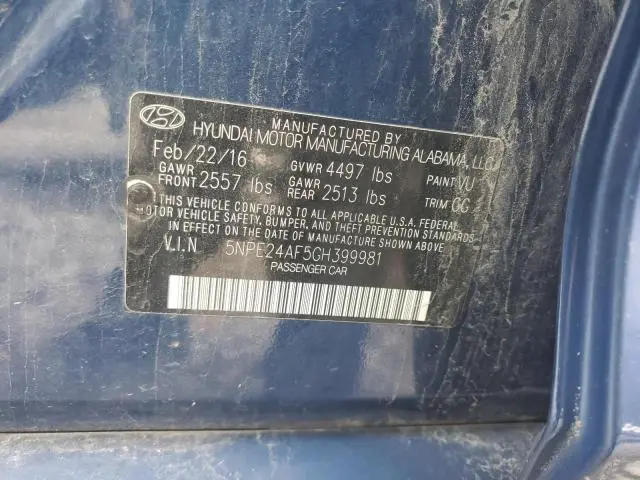 2016 HYUNDAI SONATA SE  