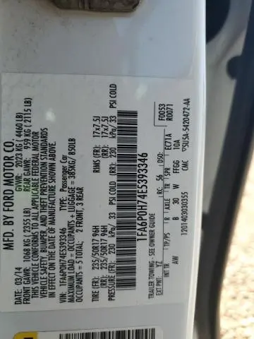 2014 FORD FUSION SE  
