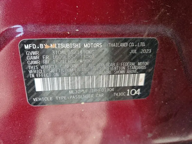 2024 MITSUBISHI MIRAGE G4 ES  