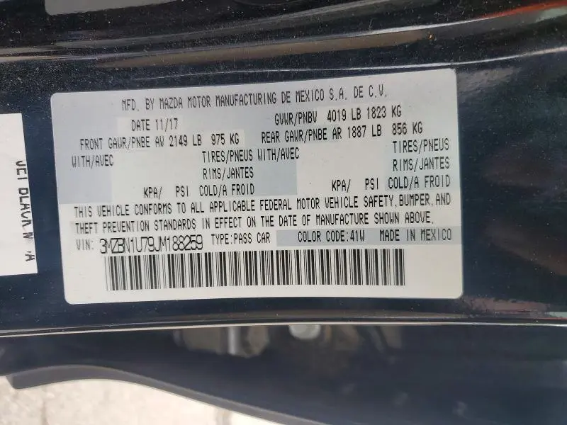2018 MAZDA 3 SPORT  