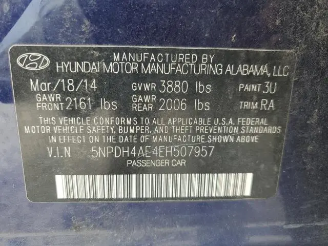 2014 HYUNDAI ELANTRA SE