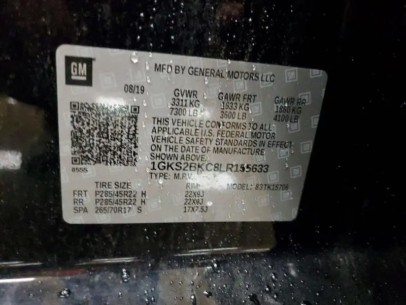 2020 GMC YUKON SLT  
