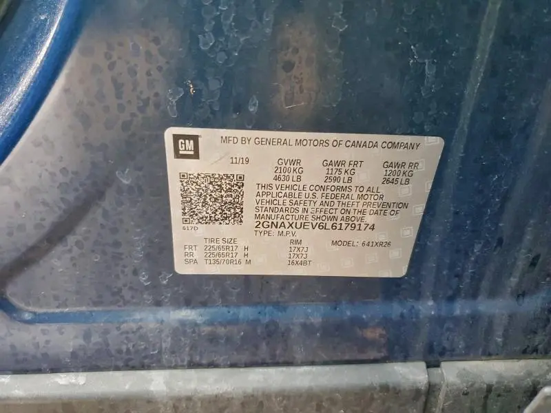 2020 CHEVROLET EQUINOX LT  