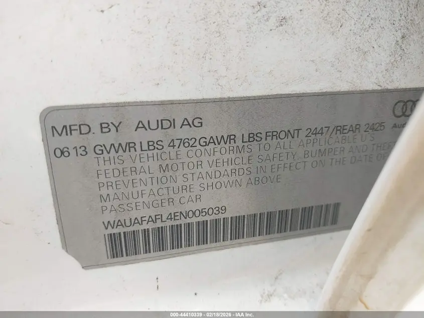 2014 AUDI A4 2.0T PREMIUM