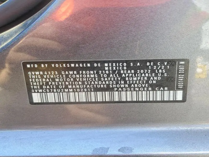 2021 VOLKSWAGEN JETTA S  