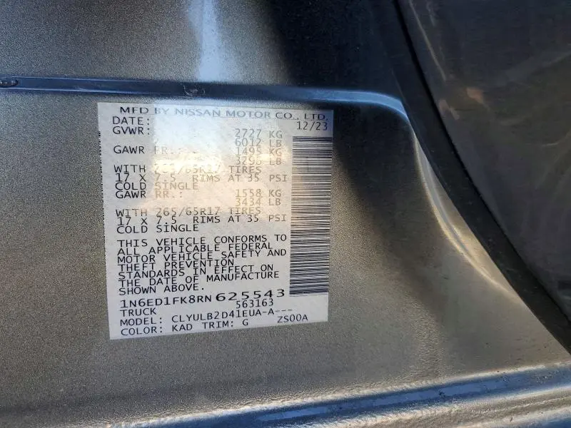 2024 NISSAN FRONTIER SV  