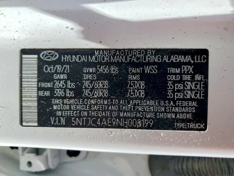 2022 HYUNDAI SANTA CRUZ SEL  