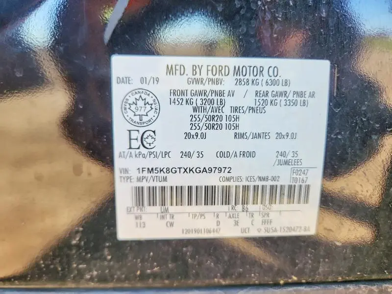 2019 FORD EXPLORER SPORT  