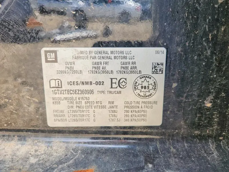 2014 GMC SIERRA K1500  