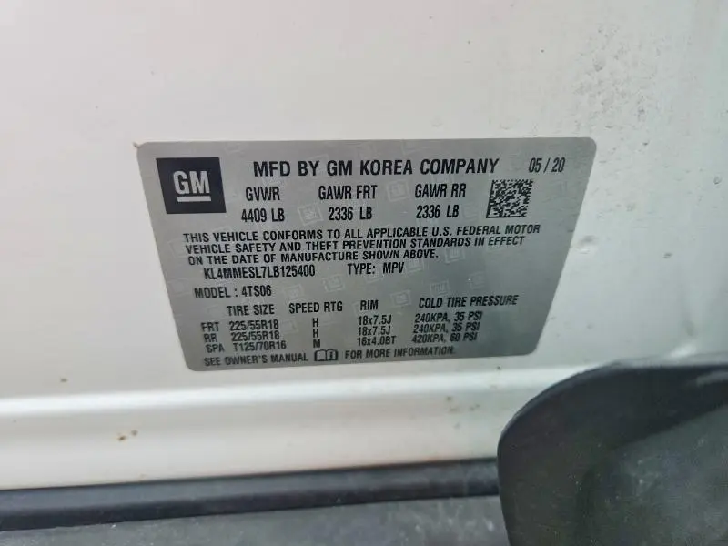 2020 BUICK ENCORE GX SELECT  