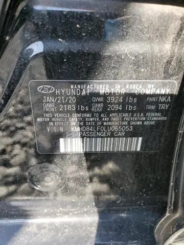 2020 HYUNDAI ELANTRA SEL