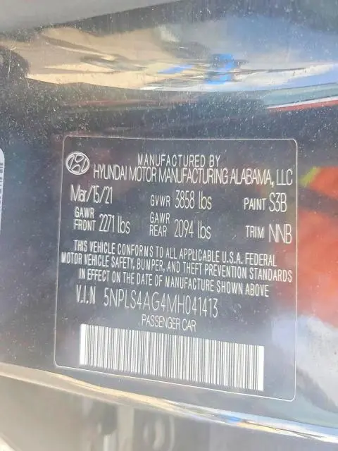 2021 HYUNDAI ELANTRA SEL  