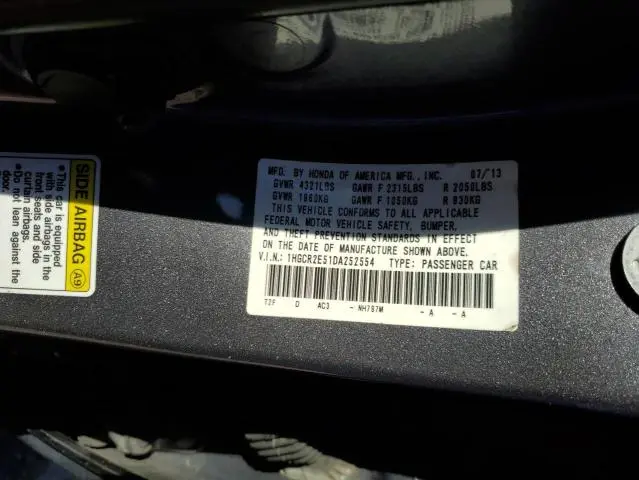 2013 HONDA ACCORD SPORT