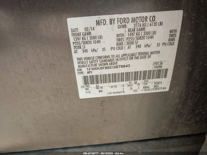 2014 FORD EXPLORER LIMITED