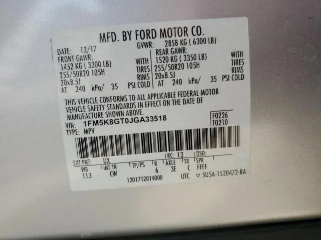 2018 FORD EXPLORER SPORT  