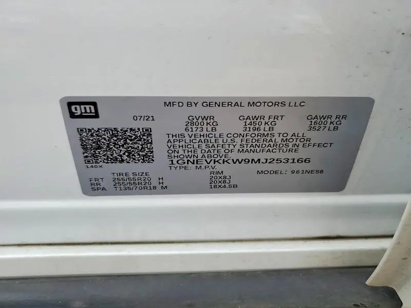 2021 CHEVROLET TRAVERSE PREMIER  