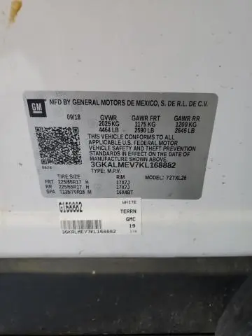 2019 GMC TERRAIN SLE  