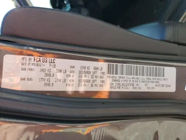 2018 DODGE DURANGO SXT  