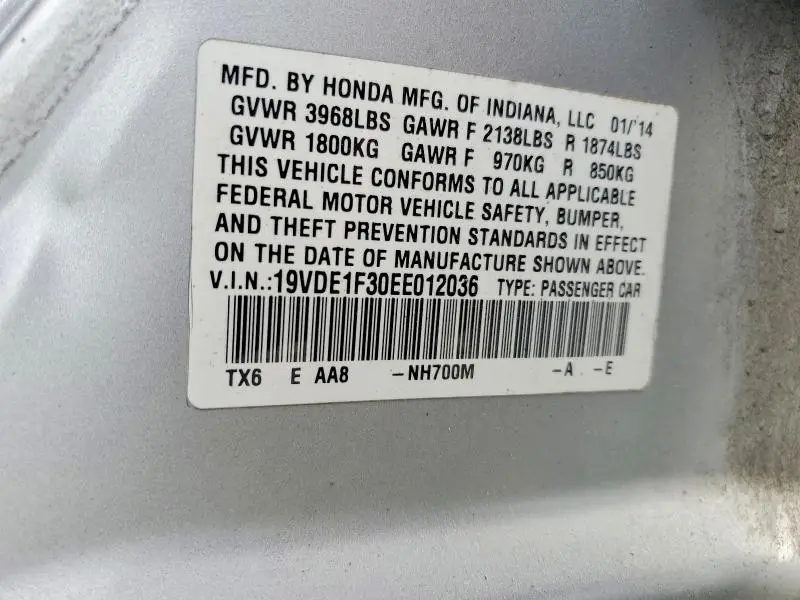 2014 ACURA ILX 20  