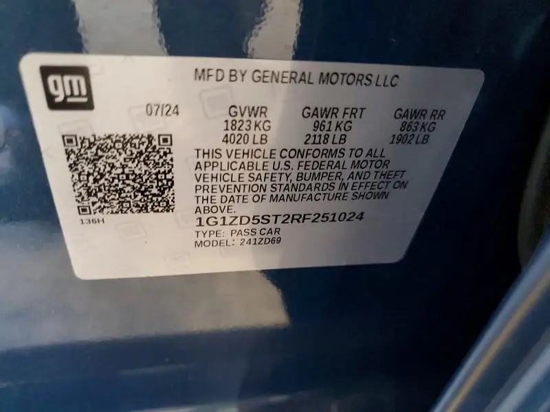 2024 CHEVROLET MALIBU LT  