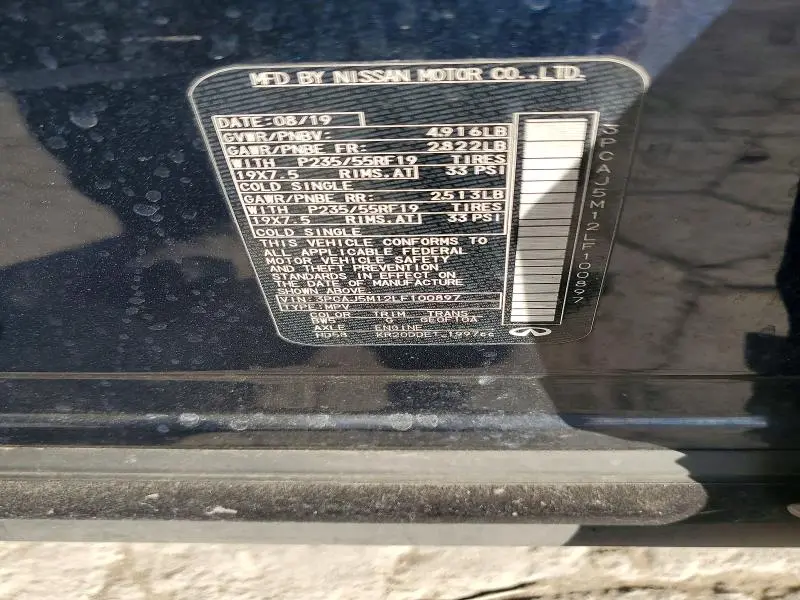 2020 INFINITI QX50 LUXE  