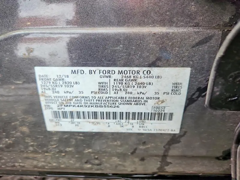 2019 FORD EDGE TITANIUM  