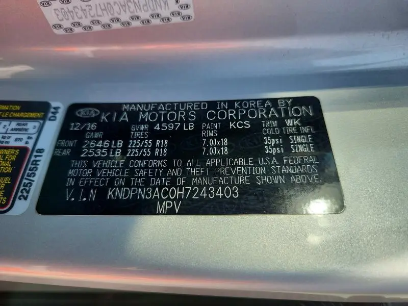 2017 KIA SPORTAGE EX  