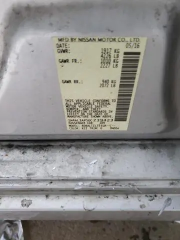 2016 NISSAN ALTIMA 2.5  