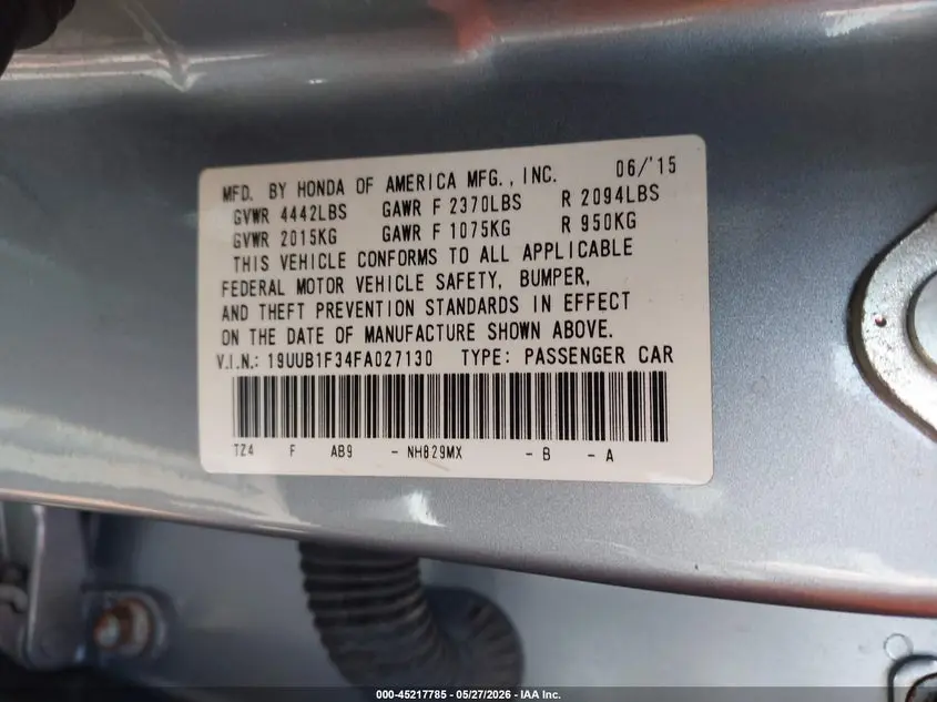 2015 ACURA TLX  