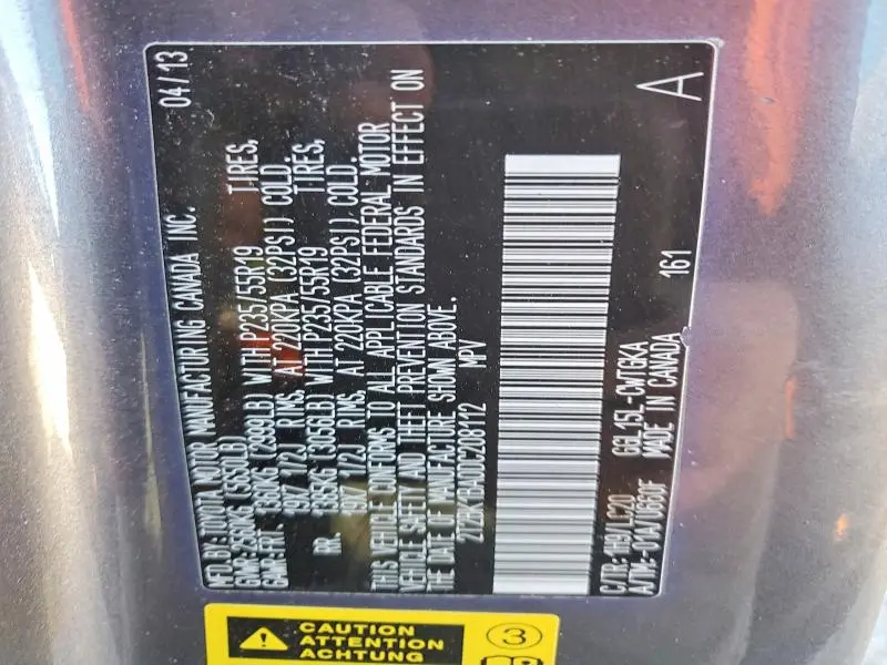 2013 LEXUS RX 350 BASE  