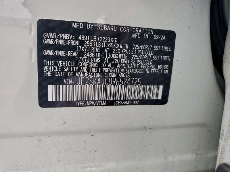 2024 SUBARU FORESTER WILDERNESS  